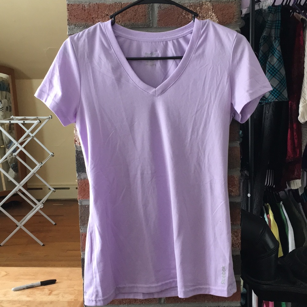 Reebok Lavender Play Dry V-Neck